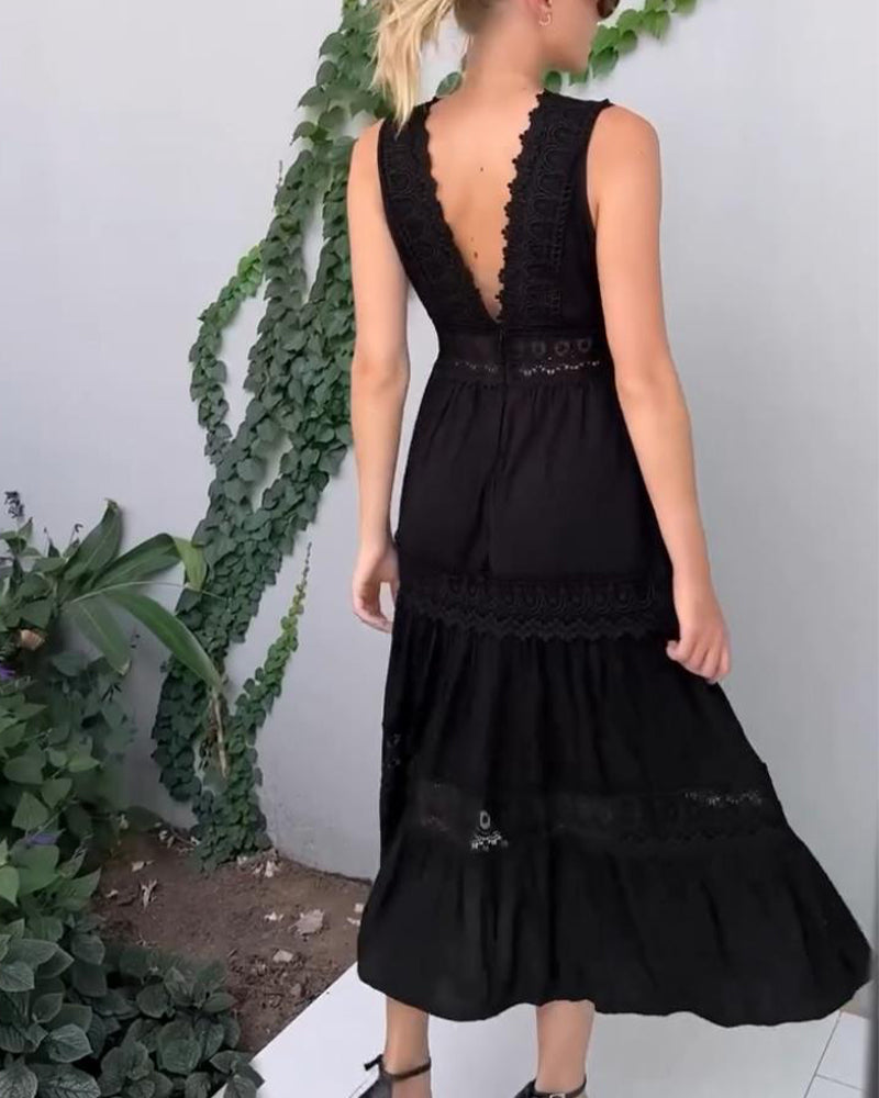 Aurélie™ | Elegant Blondekjole med V-udskæring