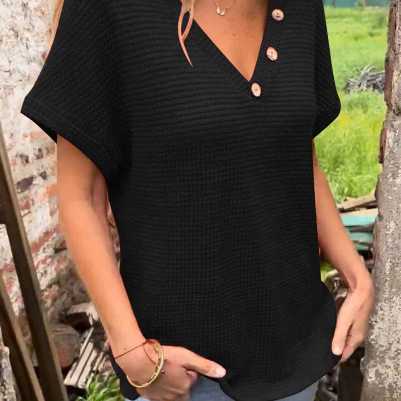 Lindse™ | Elegant Kortærmet V-hals Top