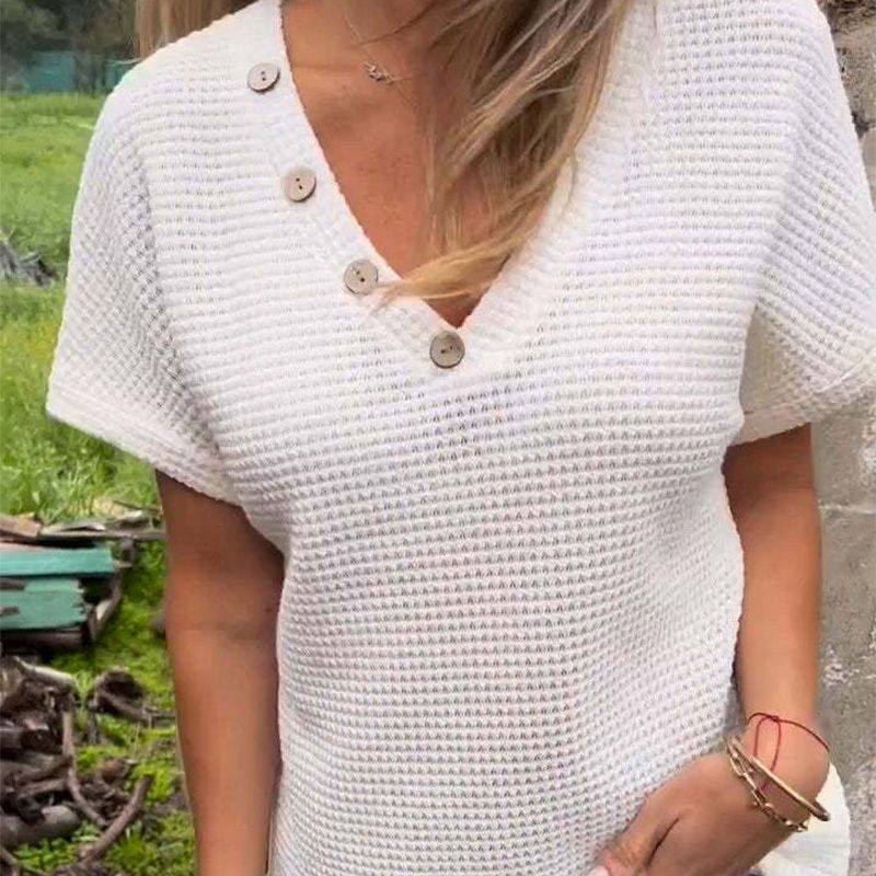 Lindse™ | Elegant Kortærmet V-hals Top