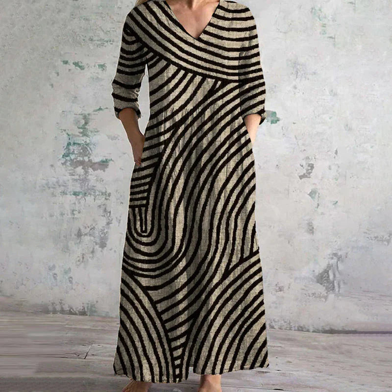 Ayla™ | Vintage stribet kjole