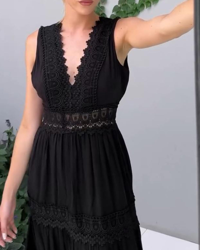 Aurélie™ | Elegant Blondekjole med V-udskæring