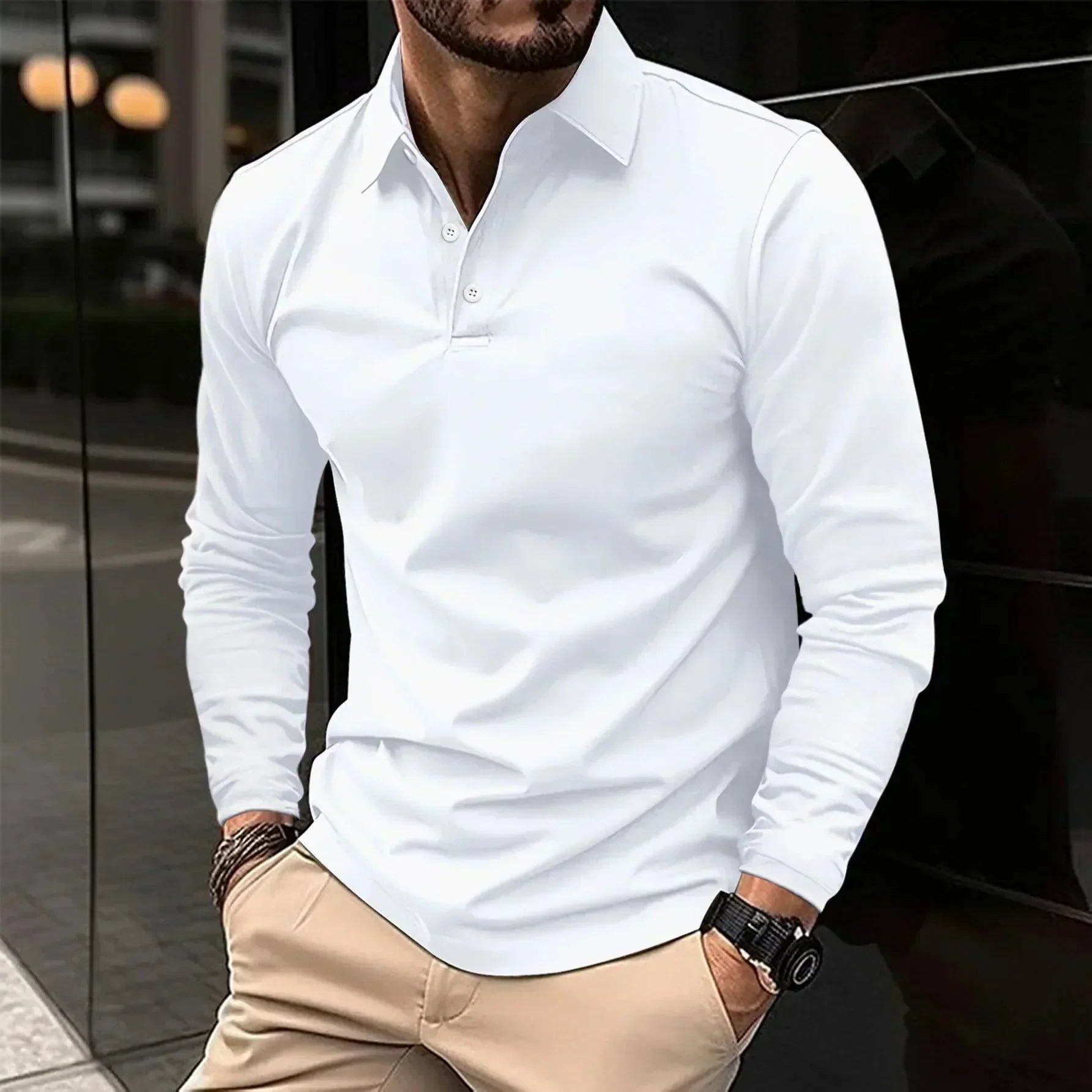 Friedrich™ | Stilfuld Casual Langærmet Polo