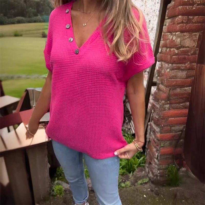Lindse™ | Elegant Kortærmet V-hals Top